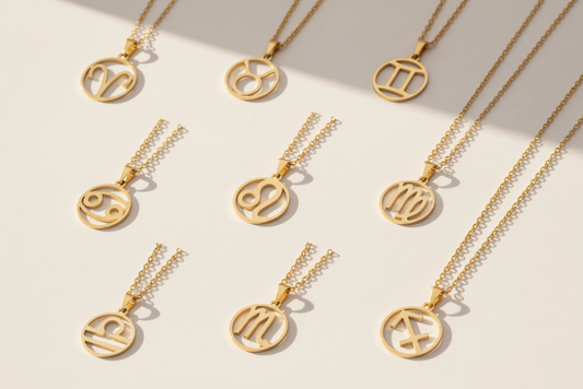 Astrology Symbol Necklace - Gold Plated