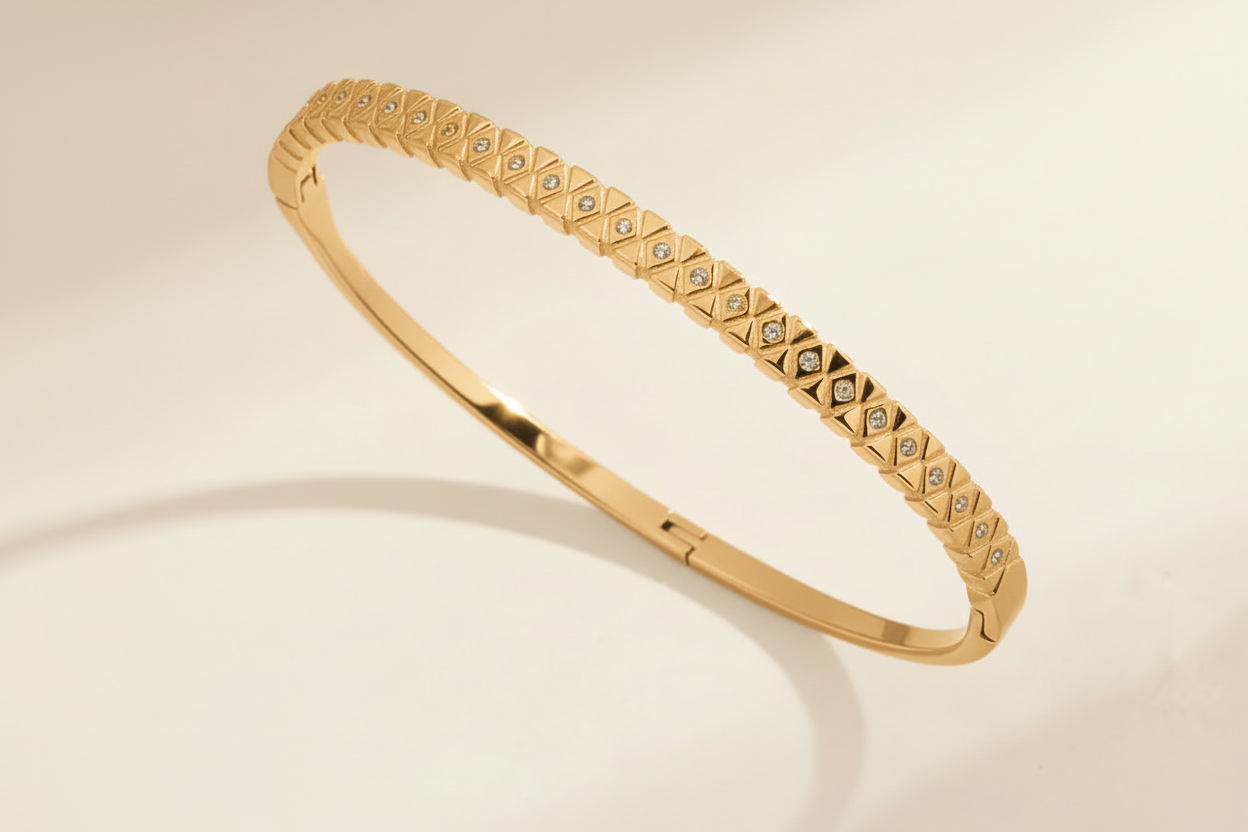 Triangular Diamond Bangle
