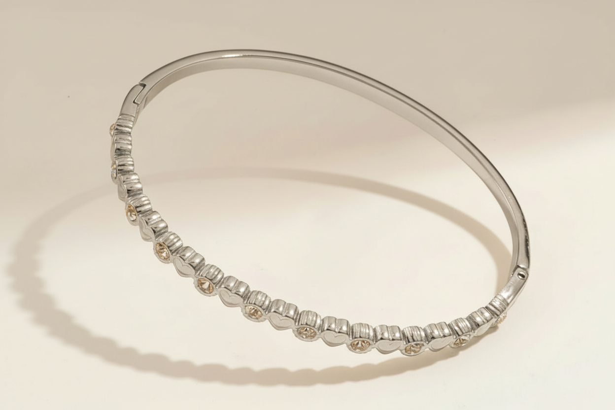 Heart & Gems Bangle