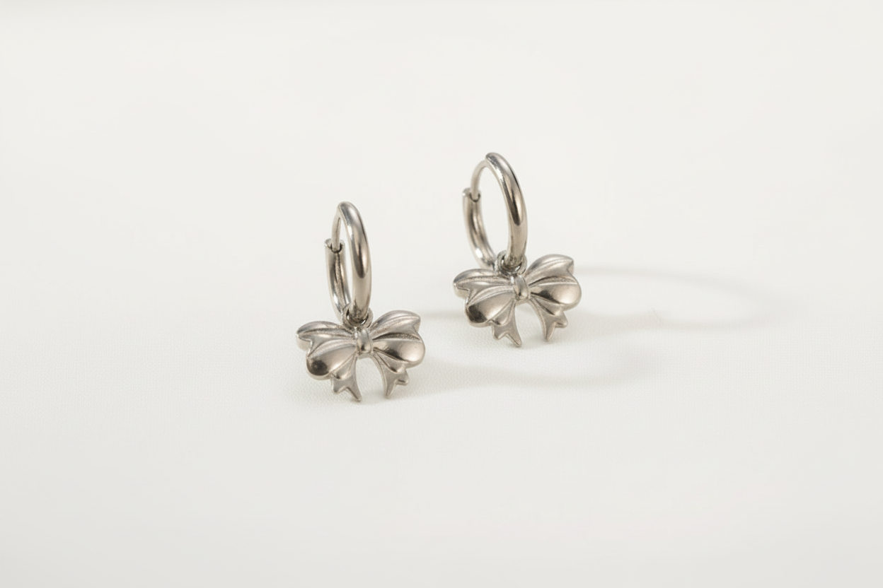 Bow Dangle Hoops