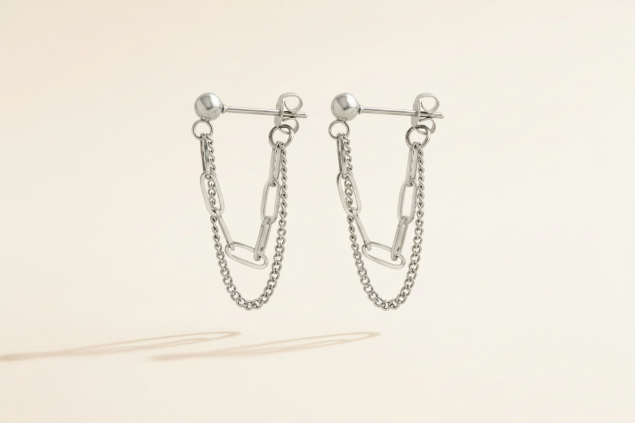 Paperclip Chain Stud