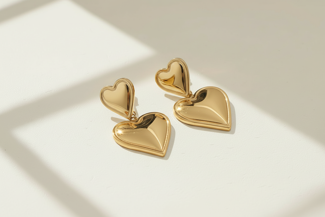 Double Heart Dangle