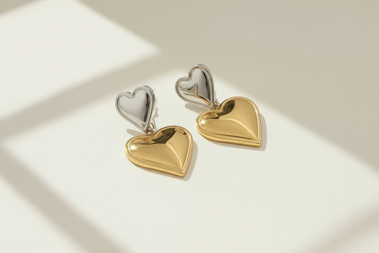 Double Heart Dangle