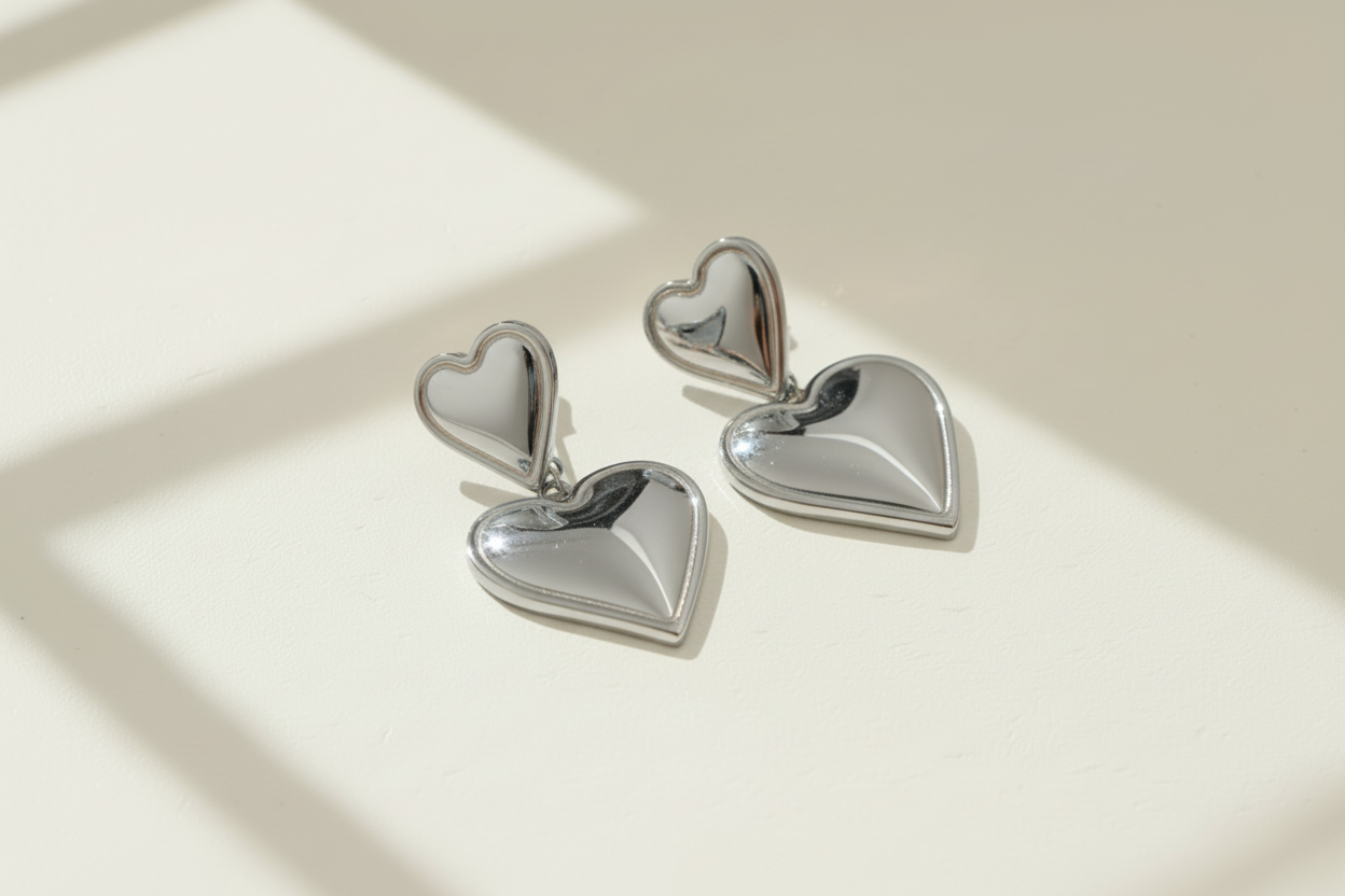 Double Heart Dangle