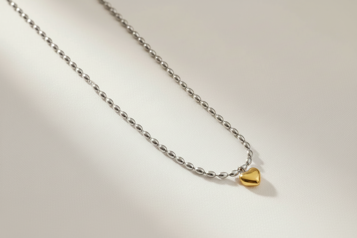 Beaded Heart Necklace