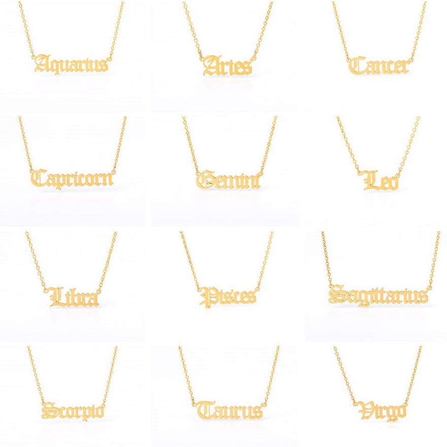 Zodiac Stainless Steel Necklace