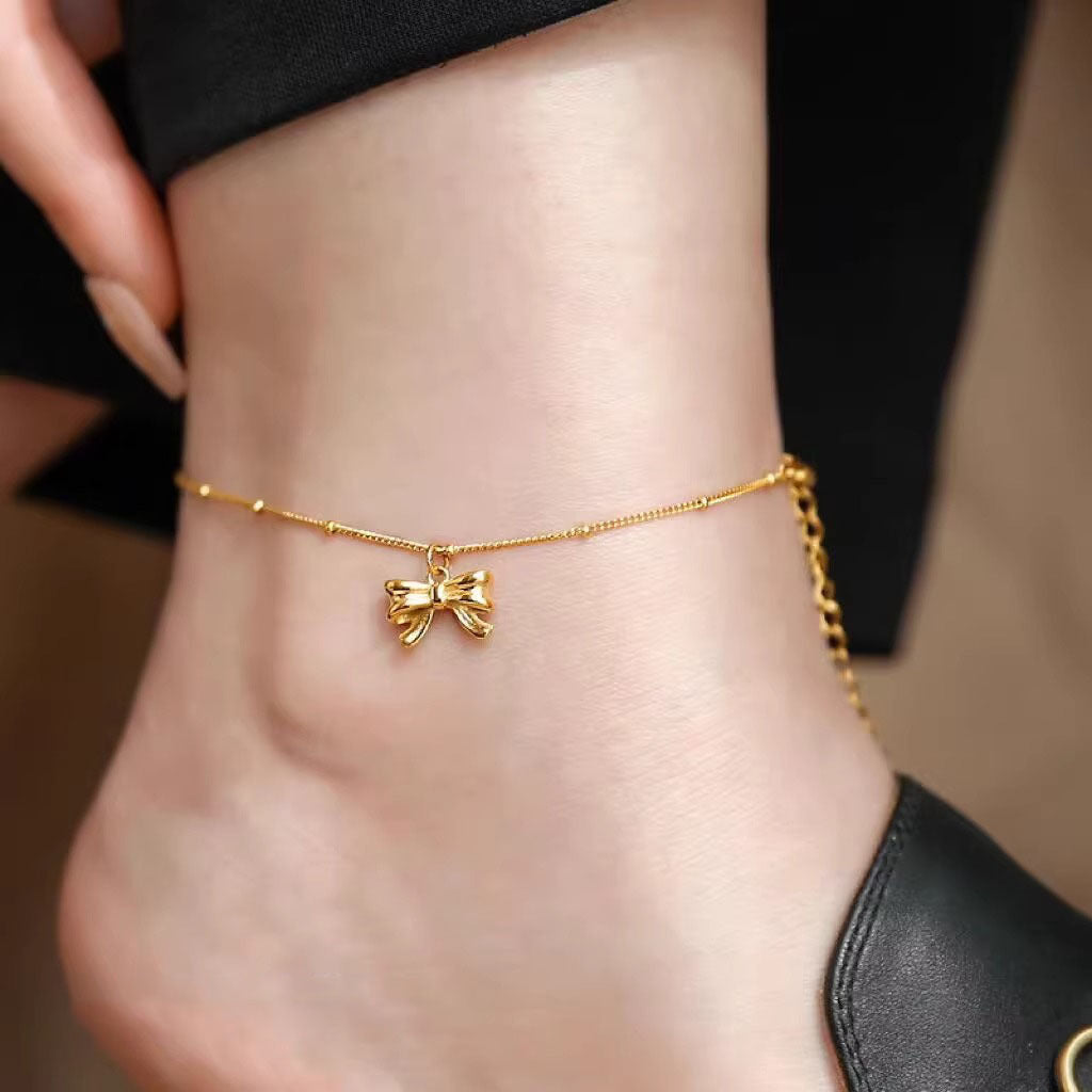 Bow Doted Anklet