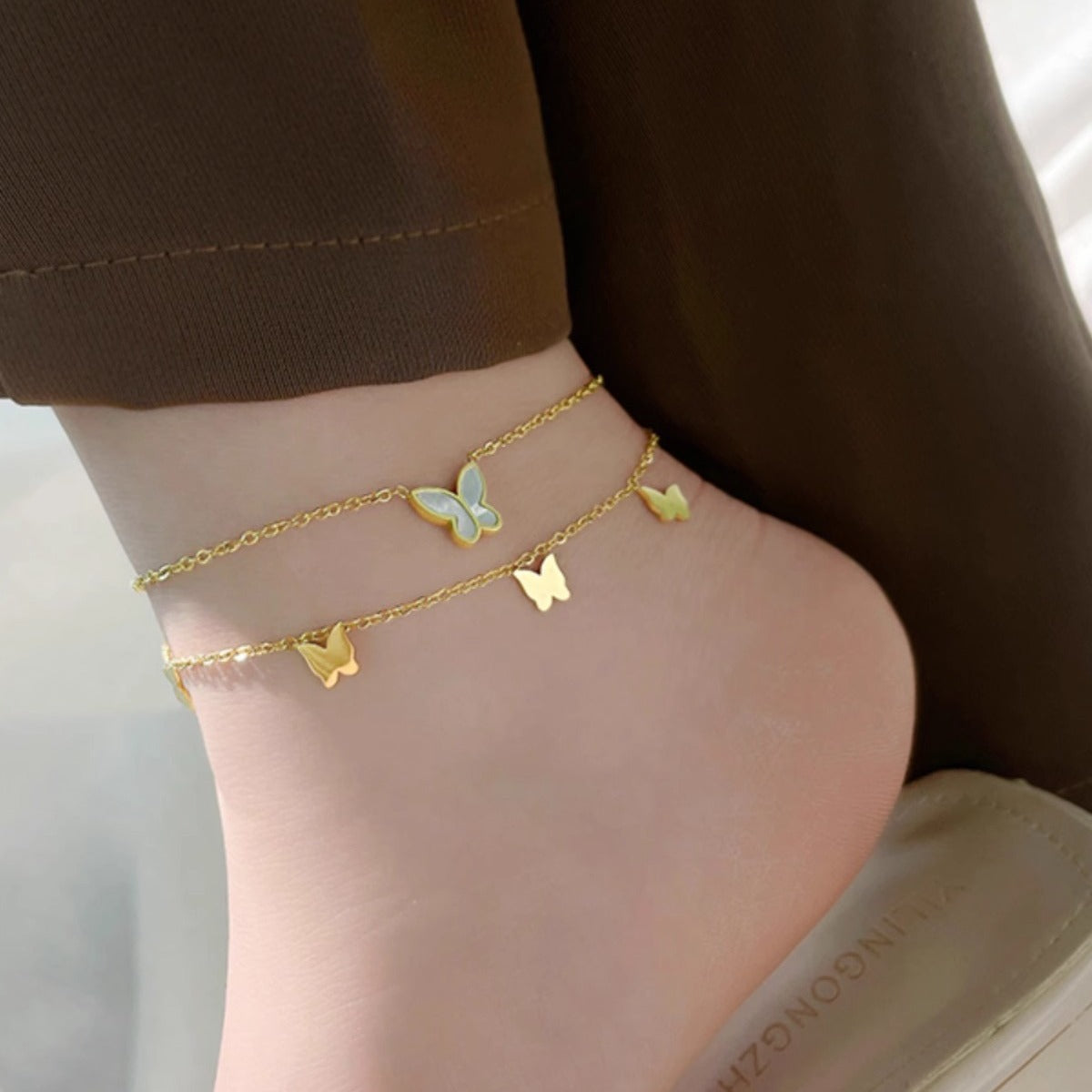 Double Butterfly Anklet