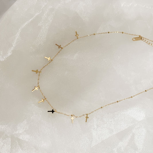 Dainty Cross Choker