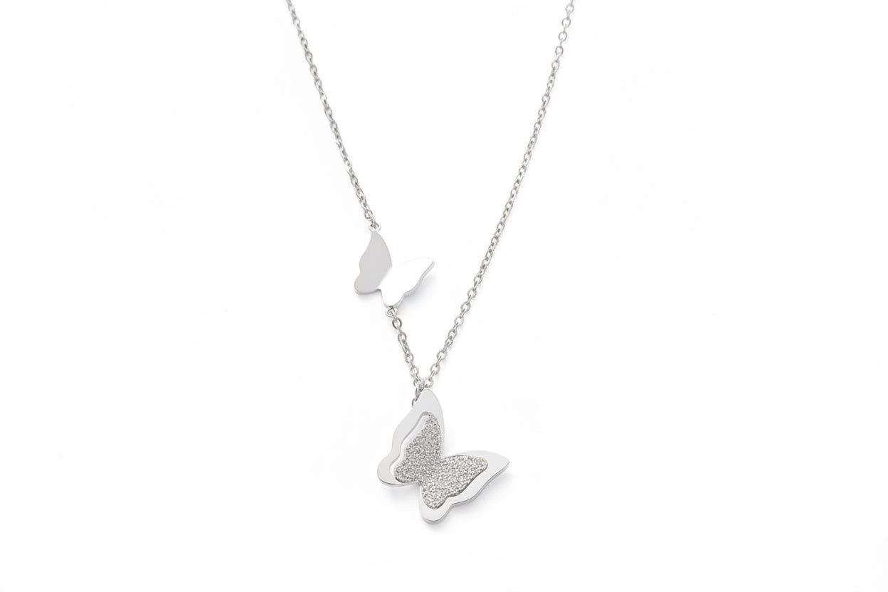 Double Butterfly Necklace