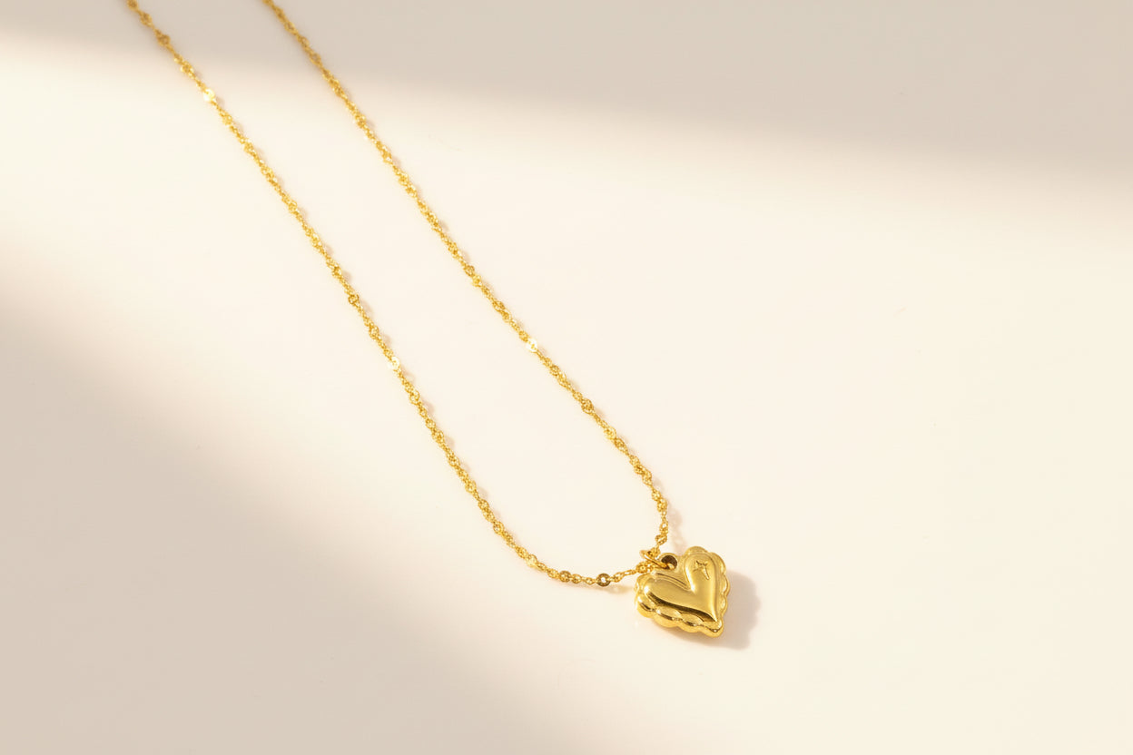 Embossed Heart Necklace