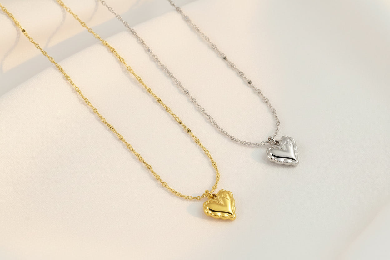 Embossed Heart Necklace