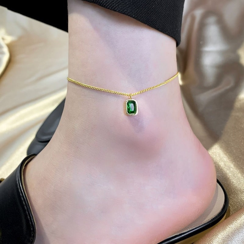 Green Stone Anklet