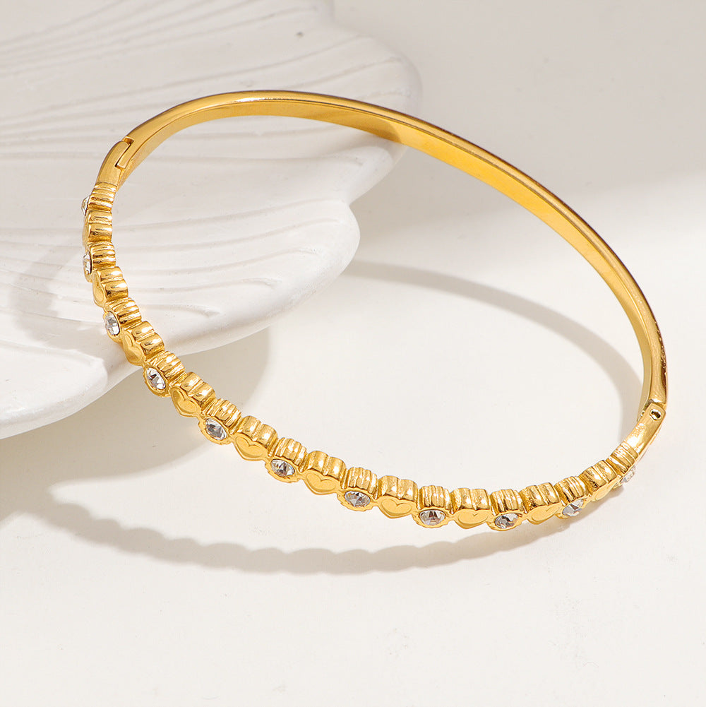 Heart & Gems Bangle