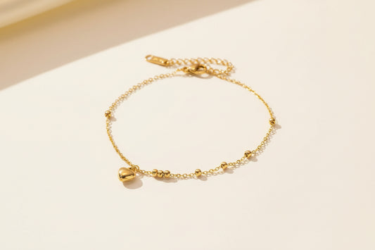 Heart Beaded Anklet