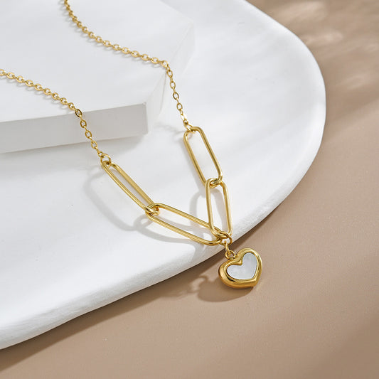 Paperclip Heart Pendant Necklace