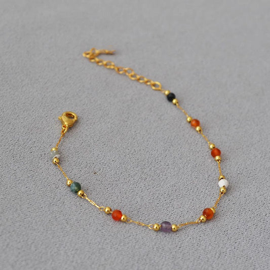 Multi stone anklet