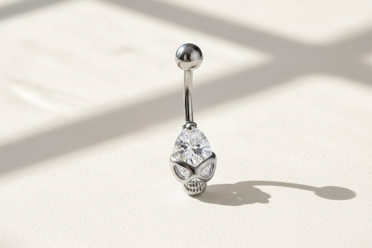 Skull Belly Ring