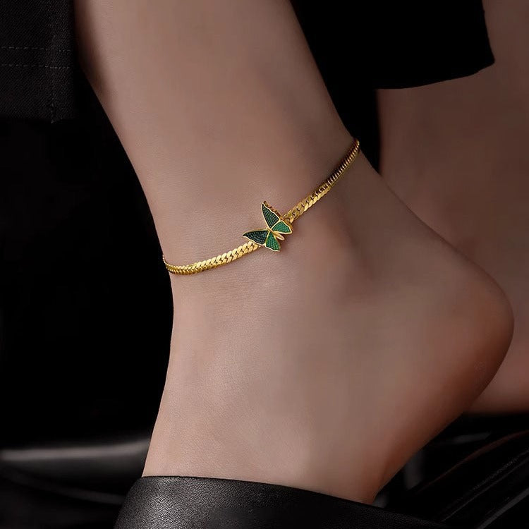 Snake Chain Butterfly Anklet