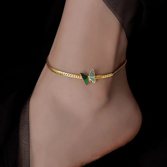 Snake Chain Butterfly Anklet