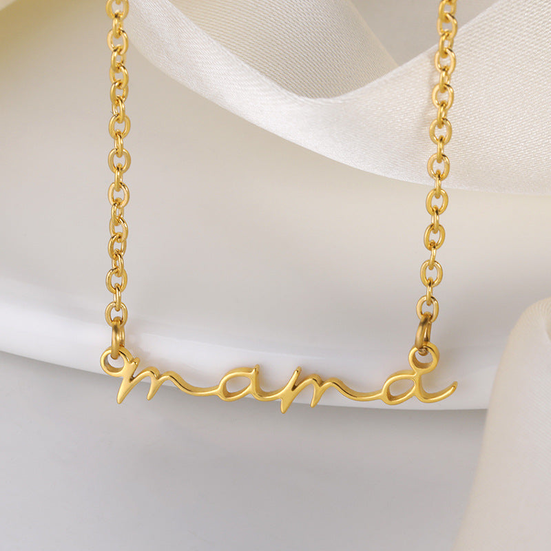 MAMA cursive Necklace